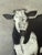Large Framed Etching of a Black and White Cow For Sale In Austin - Image 6 of 12