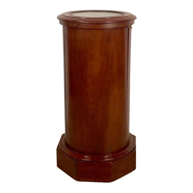 1870s Victorian Mahogany Column Cabinet For Sale