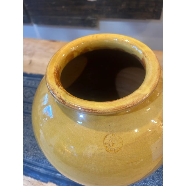 Late 20th Century Rustic French Glazed Earthenware Confit Pot, Vallauris For Sale - Image 5 of 8