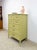 Wood Mid 20th Century Henry Link Bali Hai Tallboy Dresser Green Vintage 5 Drawer Hollywood Regency For Sale - Image 7 of 18