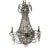 19th C Rare Crystal Beaded Empire Chandelier French Hand Tied Oval Prisms, C1850 For Sale