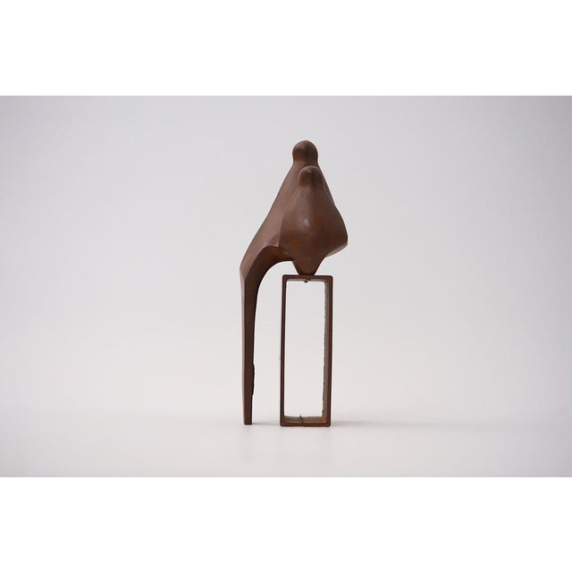 Abstract Cast Iron Two-Piece Zezootier & Reiter Sculpture by Gertraude Zebe, 2003 For Sale - Image 6 of 16