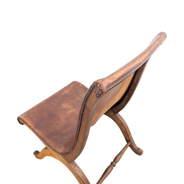 Brown Vintage Chairs in Almazan Oak and Leather by Pierre Lottier, 1950s, Set of 2 For Sale - Image 8 of 11