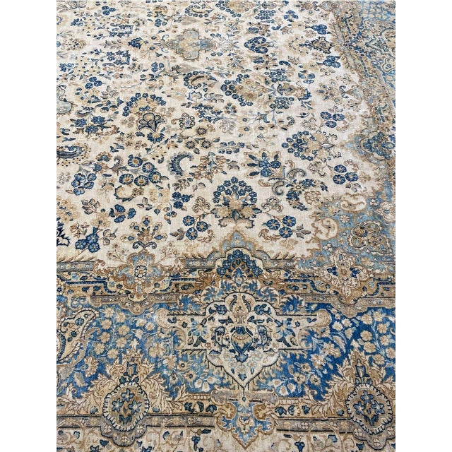 Textile 1940s Old Persian Kerman Area Rug 13x24 For Sale - Image 7 of 8