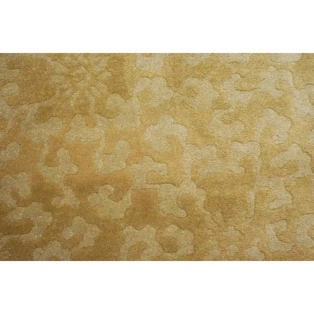 1920s Beige Oval Koi Fish and Bat Chinese Peking Carpet 5 2" X 7'10" Knotted Wool Rug For Sale - Image 4 of 11