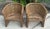 A pair of good looking all weather woven wicker barrel back occasional chairs. Double wall construction. Well made. These...