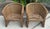 A pair of good looking all weather woven wicker barrel back occasional chairs. Double wall construction. Well made. These...