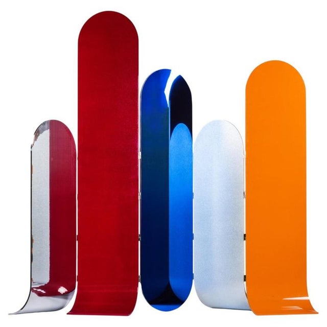 Red Galactica Bow Room Divider in Powder-Coated Aluminum by Altreforme For Sale - Image 8 of 8