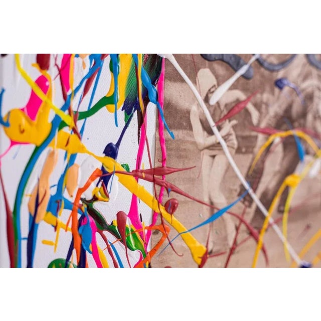 Textile Bomberbax, Painting, 2021, Mixed Media on Canvas For Sale - Image 7 of 14