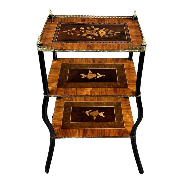 19th Century Napoleon III Marquetry Shelf For Sale