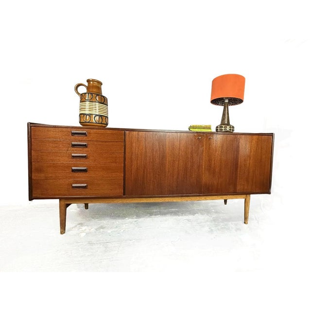 Wood Vintage Scandinavian Teak Ulferts Tibro Sideboard by Tage Olofsson for Heals, 1950s For Sale - Image 7 of 18
