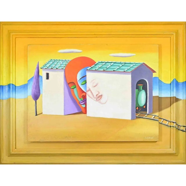 Paolo Scheggi, Metamelancholy, Oil Painting, 1990s For Sale