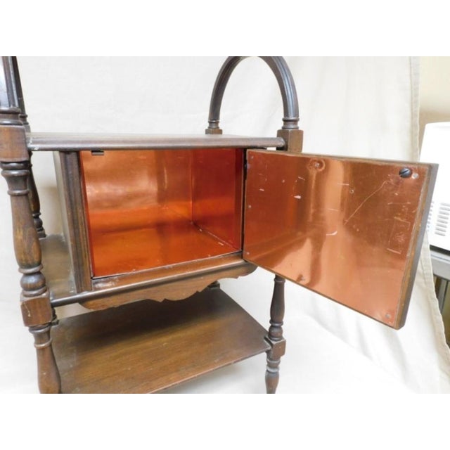 1920s Copper Lined Humidor Stand Chairish
