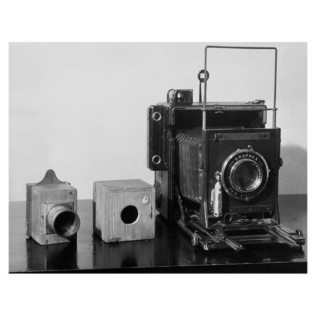 Fox Talbot's Cameras Two of William Fox Talbot's cameras, his 'Mouse Trap' camera (left) and an improved 1835 model...