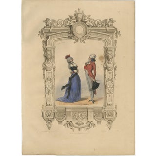 Achille Devéria, French Court Costume, 1847, Lithograph For Sale