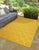 8x10 Xena Timeless Yellow Geometric Trellis Modern Hand Knotted Wool Carpet Rug For Sale In New York - Image 6 of 7