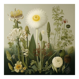 Dark Green Antique Botanical Garden Study No. 2 - Natural History Fine Art Print For Sale