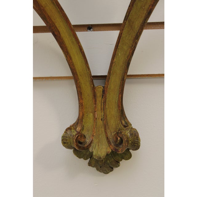 Vintage Venetian Paint Decorated Hanging Wall Shelf For Sale - Image 9 of 12