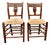 Set of Elm Hall Chairs with Rush Seats, Early 19th Century For Sale