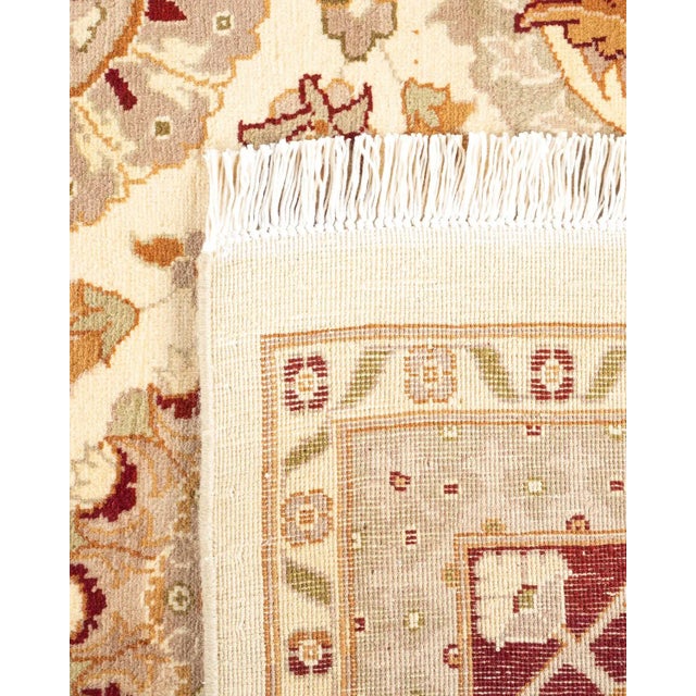 2000 - 2009 Mogul, One-of-a-Kind Hand-Knotted Area Rug in Ivory, 9' 2" x 12' 2" For Sale - Image 5 of 8