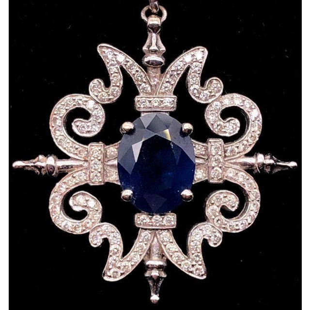 Art Nouveau 18 Karat Paul Morelli Pave Garden Gate Double Dangle Earring For Sale - Image 3 of 5