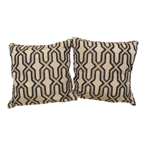 Pair of Custom Geometric Pillows