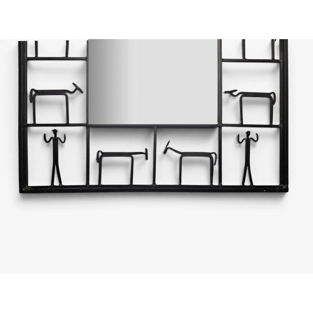 Frederic Weinberg, American Modern, Figural Wall Mirror, Iron, Usa, 1950s For Sale In New York - Image 6 of 8