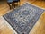 Vintage Tabriz Design Area Rug, Hand-Knotted Wool, Floral Pattern, Ivory & Blue, 6x8 For Sale - Image 11 of 18