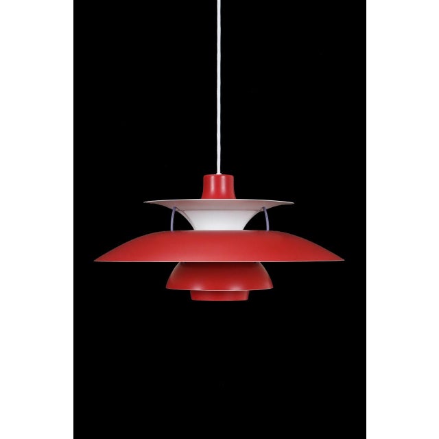 Red PH 5 Hanging Lamp by Poul Henningsen for Louis Poulsen, 1960s For Sale - Image 18 of 18