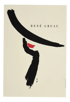 Original Untitled Fashion Silkscreen Poster by René Gruau, 1990s