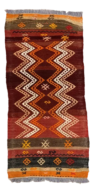 Small Vintage Turkish Wool Kilim Rug