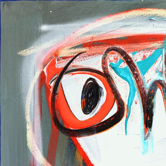 The Bird and the Director - Original Contemporary Figurative Mixed Media Painting on Canvas by Olympio For Sale In Los Angeles - Image 6 of 9