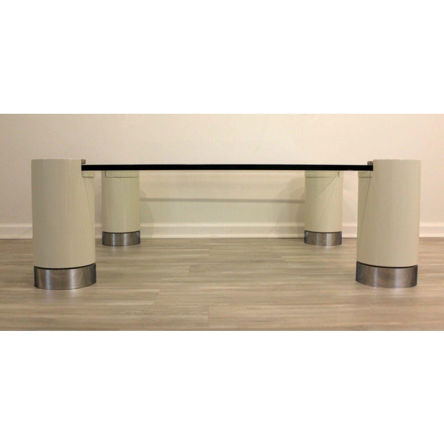 From Le Shoppe Too in Michigan comes this simply stunning, this large scale coffee table by Karl Springer, a foremost name...