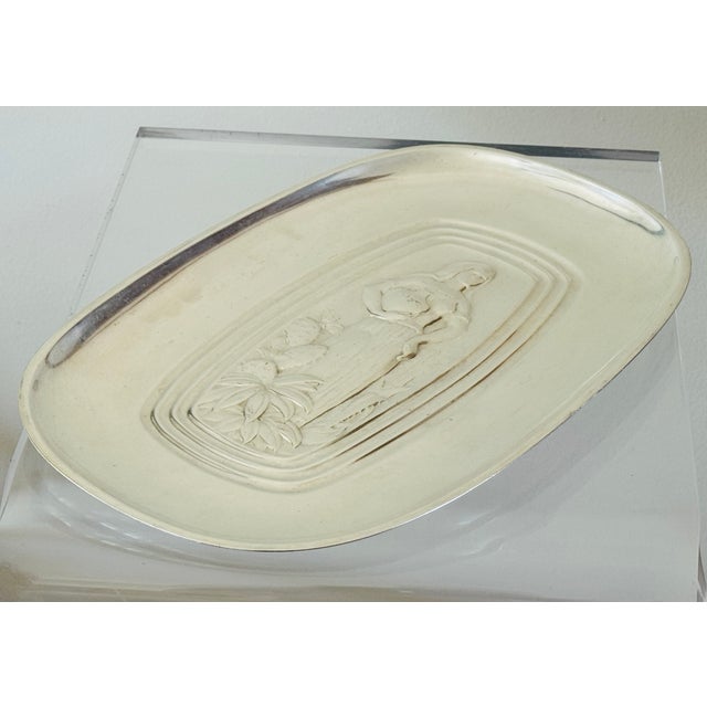 Mid Century International Silver Company Plated Silver Tray For Sale - Image 10 of 12