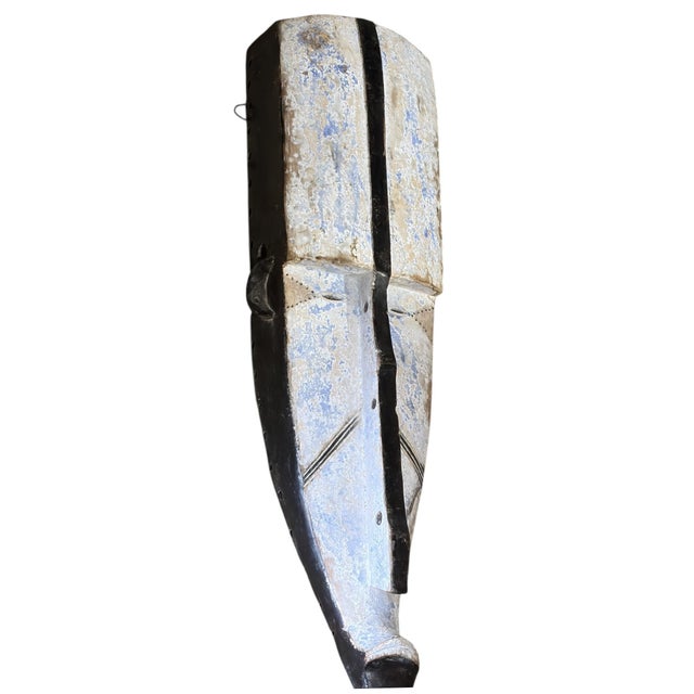 Vintage Large Fang Mask Elongated Face Gabon African Mask 31.5" H For Sale In New York - Image 6 of 8