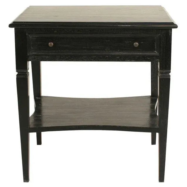 Contemporary NOIR Oxford 1-Drawer Side Table in Hand Rubbed Black For Sale - Image 3 of 3