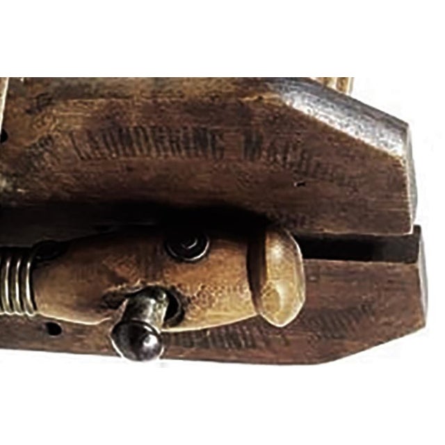 Late 20th Century Antique Farmhouse Wooden Clothes Wringer ~ Hand Crank ~ (Circa 1870-80’s) For Sale - Image 5 of 5