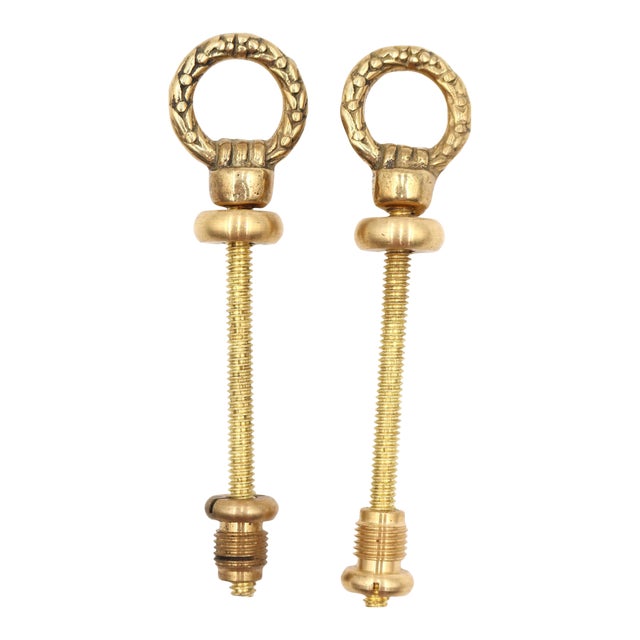 Pair of Traditional 4.5 In. Polished Brass Mirror Screws For Sale