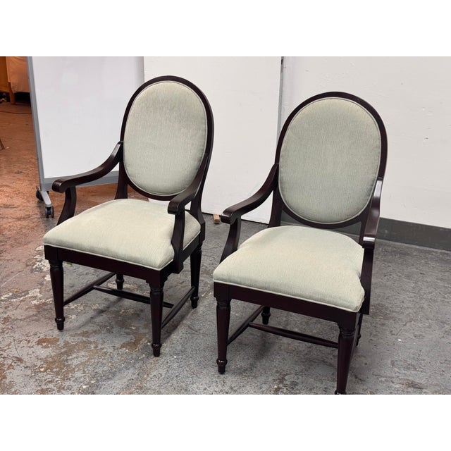 Bernhardt Oval-Back Dining Armchairs, Pair For Sale - Image 11 of 12