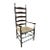 Antique High Back Ladder Arm Chair For Sale