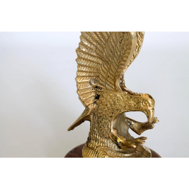 Vintage Brass Eagle Sculpture For Sale In Milwaukee - Image 6 of 9