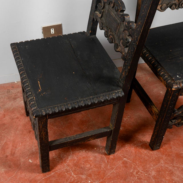 Neo-Renaissance Carved Chairs, Set of 2 For Sale - Image 9 of 18