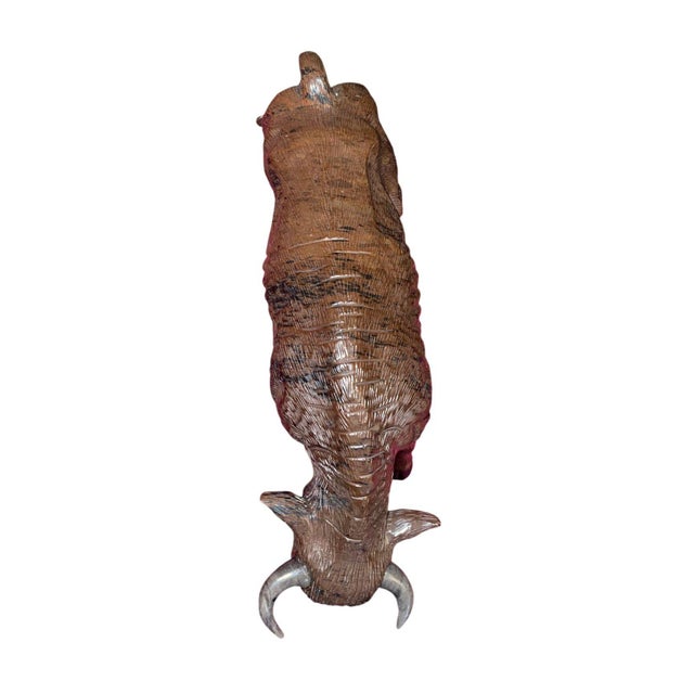 Manfred Gettman Attrib. Brown & Black Obsidian Bull Sculpture. Germany, 20th C. For Sale - Image 10 of 10