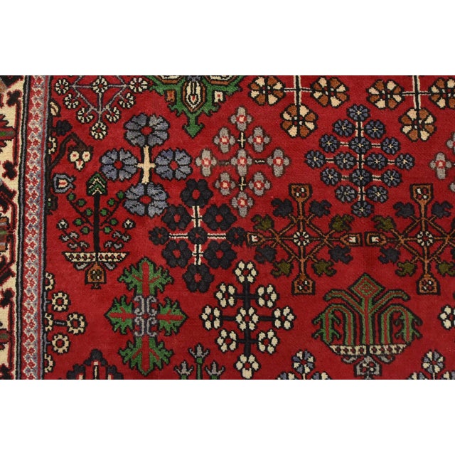 Maymeh Runner 4’3” X 12’6” Red Wool Vintage Tribal Hand-Knotted Oriental Rug For Sale - Image 10 of 15