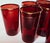 Glass Gold Rimmed Ruby Tumblers - Set of 6 For Sale - Image 7 of 9
