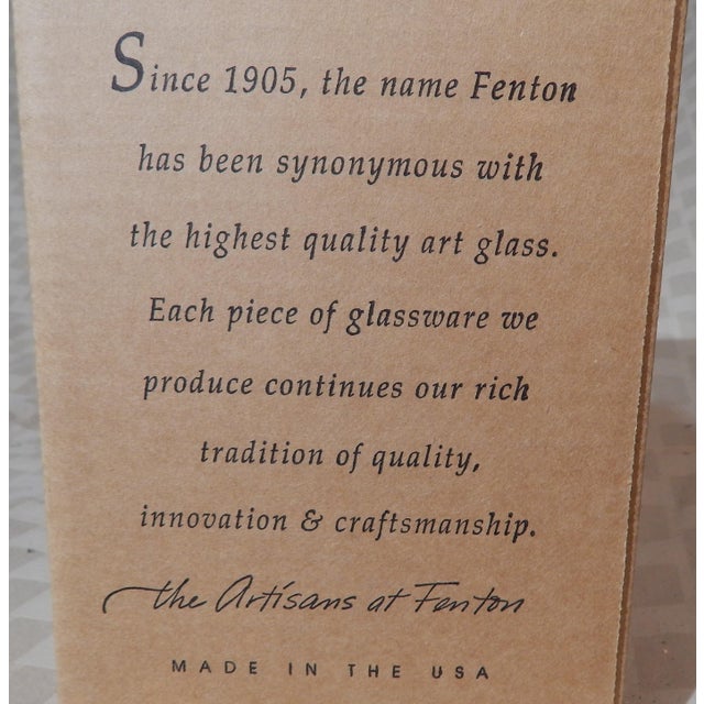 Fenton Art Glass Burmese Sculpture Santa Claus Figurine Serial #75 Hand Painted D. Fredrick For Sale - Image 11 of 15