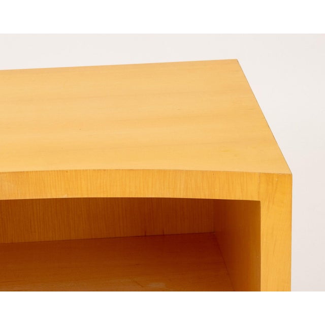 Modern Maple Concave Bedside Tables, Pair For Sale - Image 4 of 7