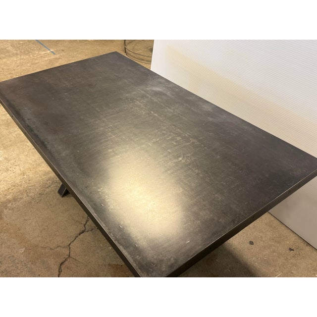 Bid Daddy's Antique Metal Dining Table For Sale - Image 10 of 12