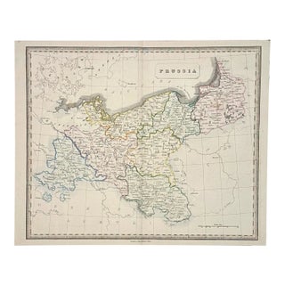 1837 Prussia Map From Alan Bell's a New General Atlas, London For Sale
