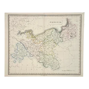 1837 Prussia Map From Alan Bell's a New General Atlas, London